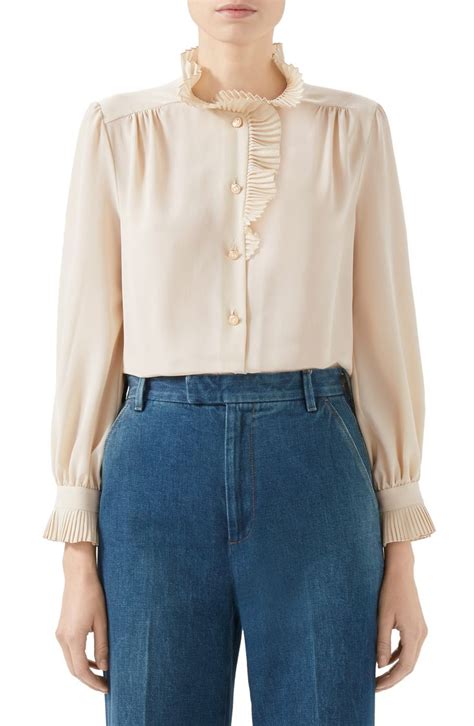 gucci inspired frill blouse